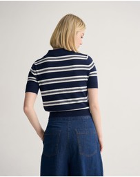 Oxford - Camille Knitted Polo Striped