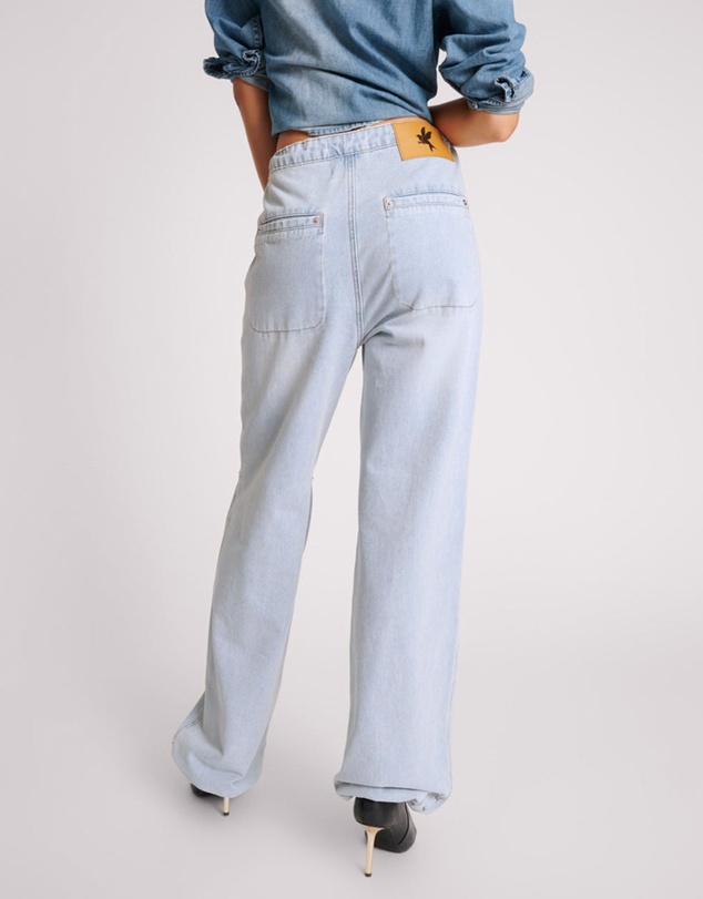 ONE TEASPOON - Blue Latte Marley Relaxed Denim Jeans