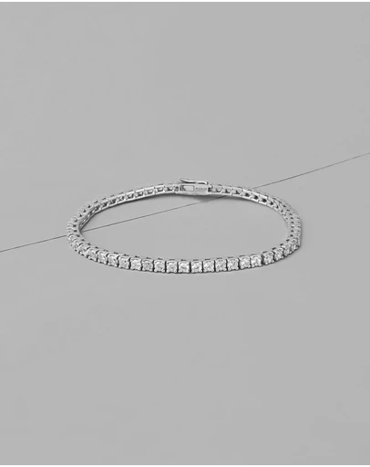 Wanderlust + Co - Pave 925 Sterling Silver Tennis Bracelet