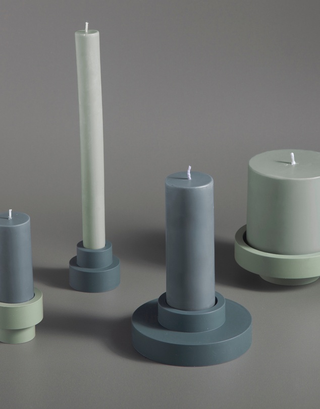 porter green - flipp sml silicone unbreakable candle holder set