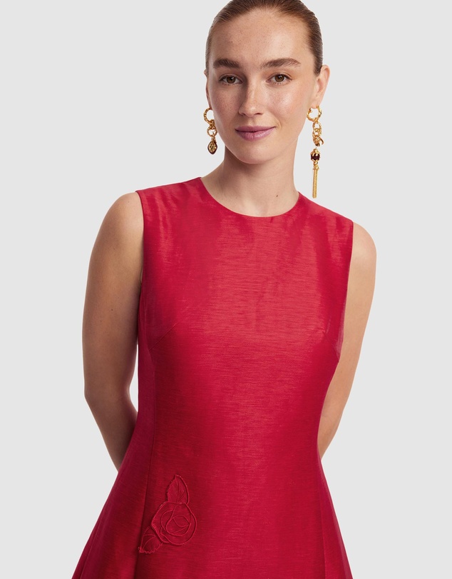 LEO LIN - Cleo Applique Sleeveless Midi Dress