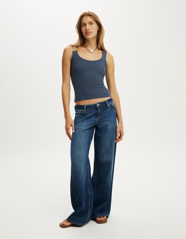 Cotton On - Blake Rib Scoop Tank