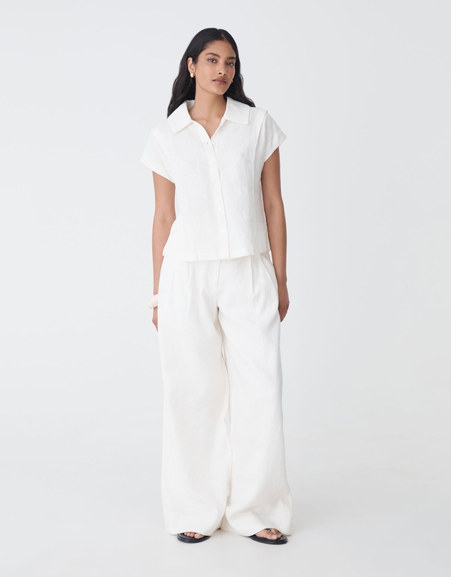 Forcast - Ami Linen Collar Shirt