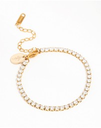 Lovisa - Waterproof Gold Plated Stainless Steel Cubic Zirconia Tennis Bracelet