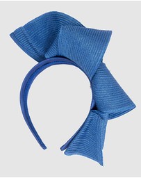 Max Alexander - Large Wavy Blue Racing Fascinator
