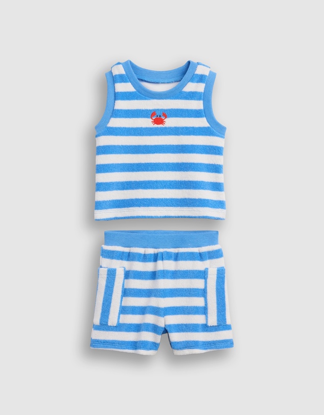 GAP - Sleeveless Embroidered Terry Tank Shorts Set - Babies