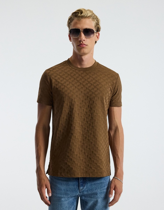 Calibre - Monogram Jacquard T-shirt Toffee