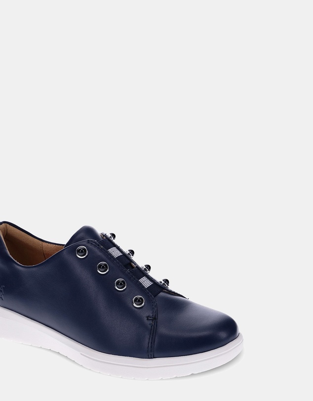 Mia Vita - Bingo Elastic Lace Sneaker - Navy