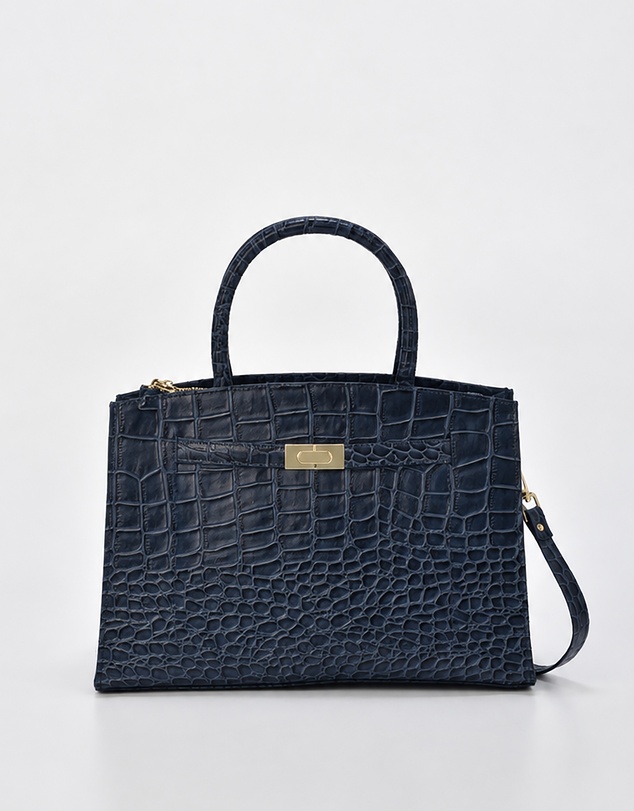 Cobb & Co - Arlie Leather Croc Tote