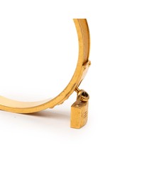 Pre-Loved by Azura Reborn - Pre-Loved Gold Plated Epsom Kelly Cadena Lock Bangle Bracelet