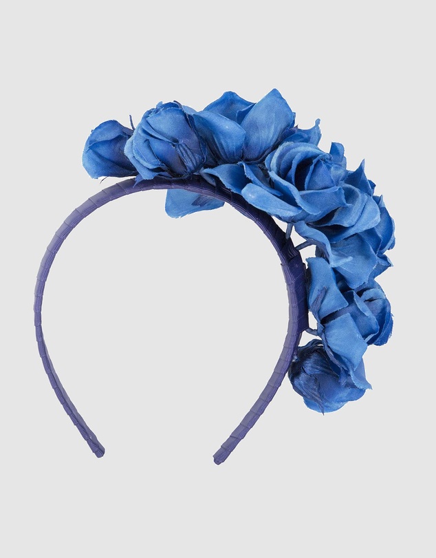 Max Alexander - Large Royal Blue Flower Headband Fascinator