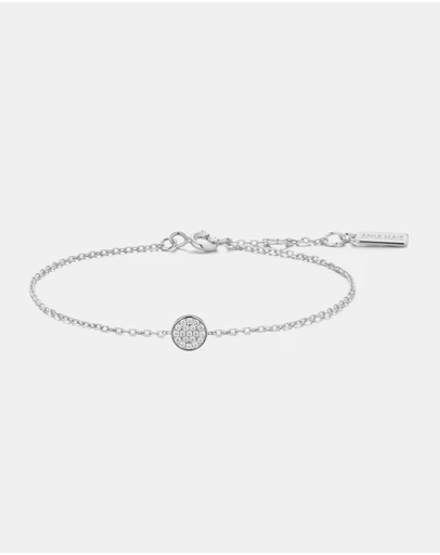 Ania Haie - Silver Pave Disc Bracelet