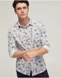 Oxford - Holloway Linen Blend Printed Shirt