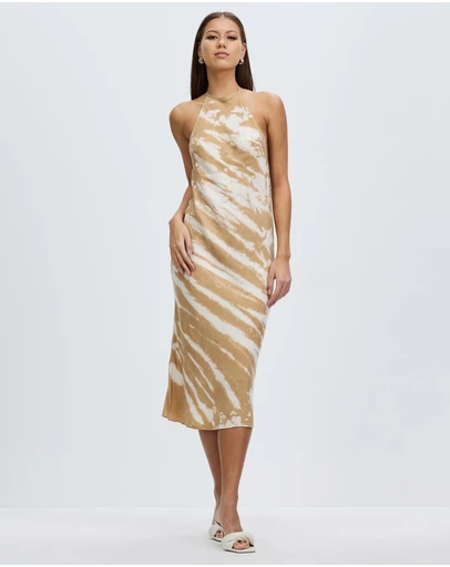 Third Form - Twist Through Bias Halter Midi