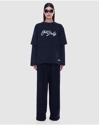 ENA PELLY - Mock Layer Long Sleeve Tee
