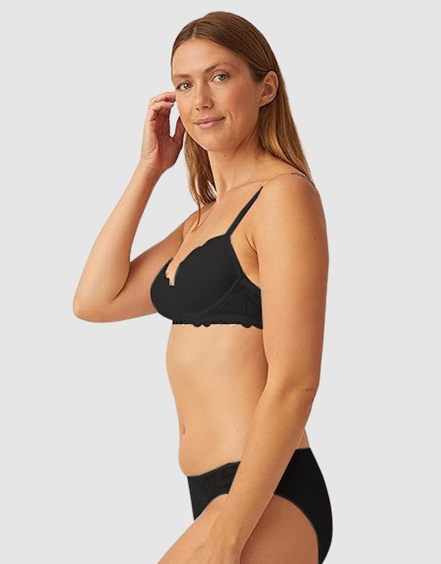 Naturana - Underwire Padded Zig Zag Lace Bra