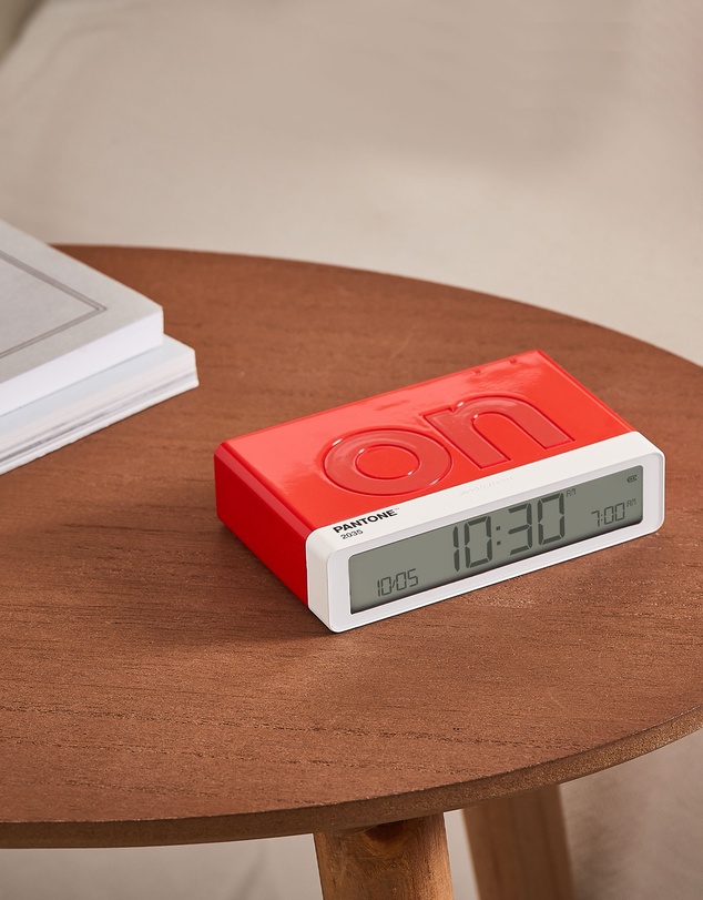 Lexon - Lexon Flip Classic Reversible Alarm Clock PANTONE - 2035 Red