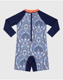 Aqua Blu Kids - Baroque Long Sleeve Sunsuit - Babies