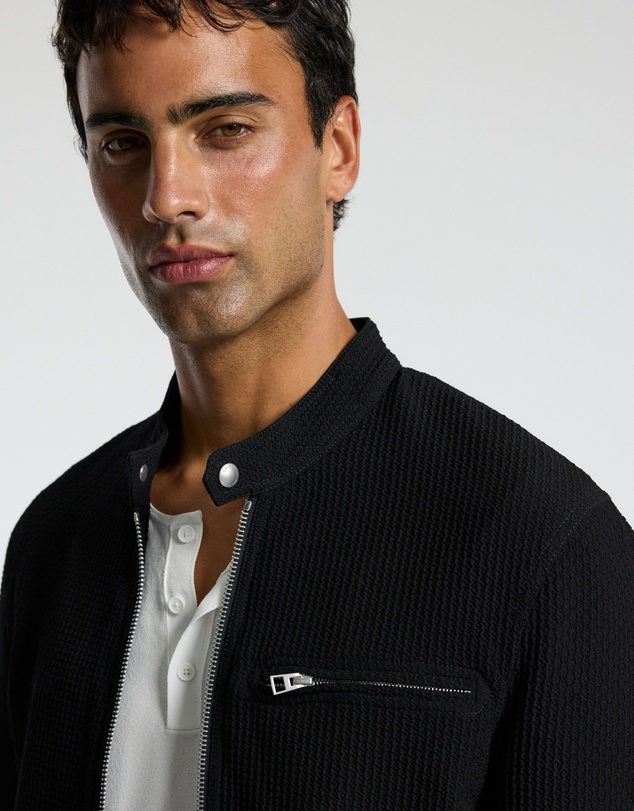 Calibre - Band Neck Zip Up Jacket Black