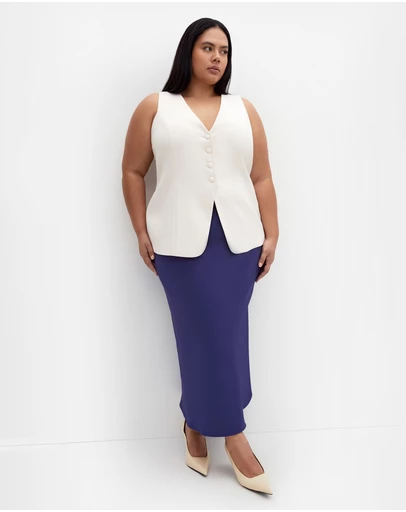 City Chic - Fountain Court Skirt - ink