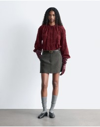 & Other Stories - Voluminous Floral-Applique Blouse