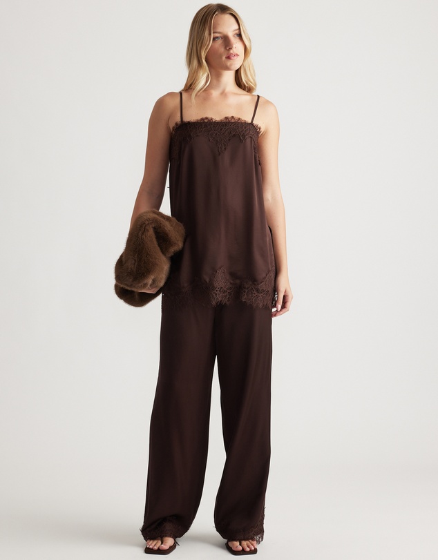 Decjuba - Laine Square Neck Lace Top
