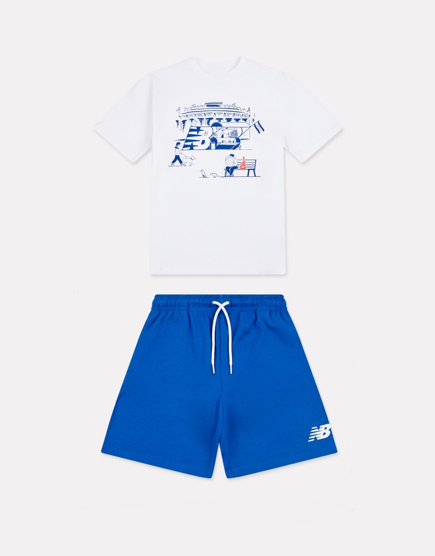 New Balance - Cheer Graphic Tee & French Terry Short Set