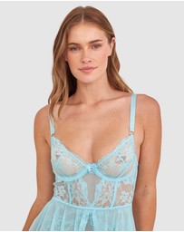Bras N Things - Night Games Forever Yours Unlined Babydoll Bra - Light Blue