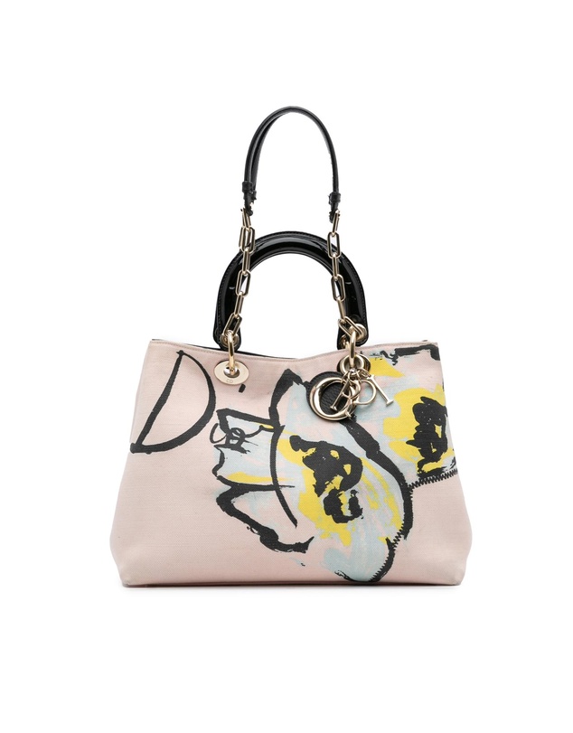 Pre-Loved by Azura Reborn - Pre-Loved Limited Edition Medium Canvas Floral Printed Diorissimo Satchel