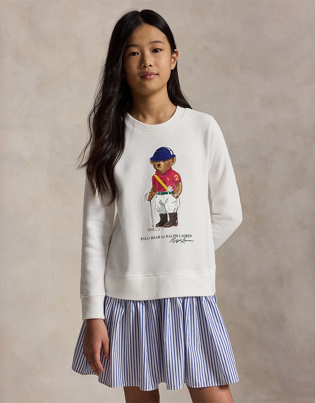 Polo Ralph Lauren - Polo Bear Striped-Skirt Fleece Dress - Babies-Teens