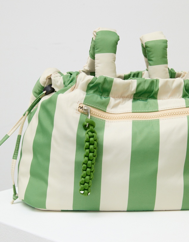 Phile - Pram Caddy - Green Stripes