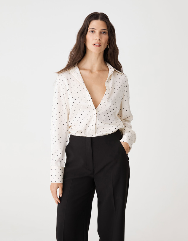 Forcast - Courtney Satin Spot Shirt