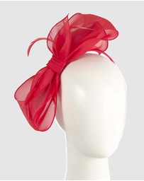 Max Alexander - Red Organza Bow Fascinator