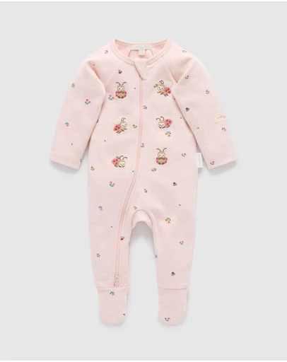 Purebaby - Thick Zip Growsuit -Kids-Babies