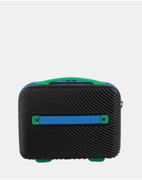 GAP - GAP Stripe Large Hard Shell with Mini Beauty Case Set+ Leather Tag