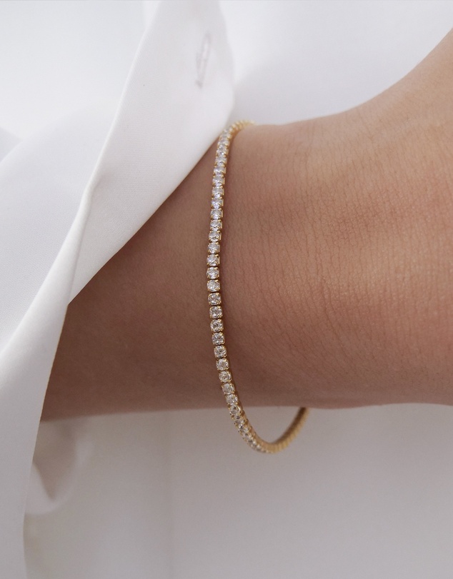 The Silver Collective - Tennis Bracelet Petite Gold
