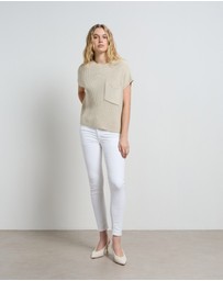 DRICOPER DENIM - Lauren Coated White Jeans