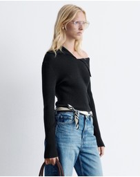 & Other Stories - Rib-Knit Off-Shoulder Top