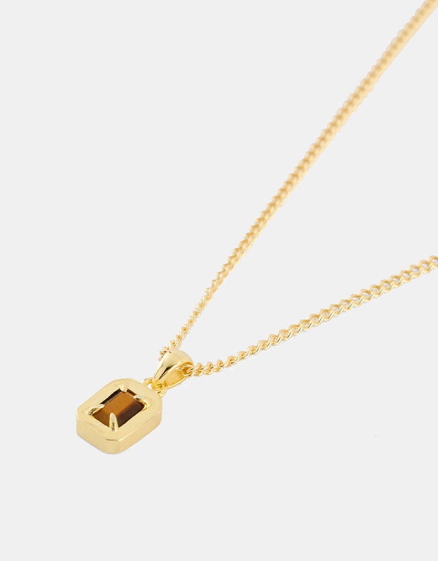 Serge DeNimes - Gold Tiger's Eye Blush Necklace