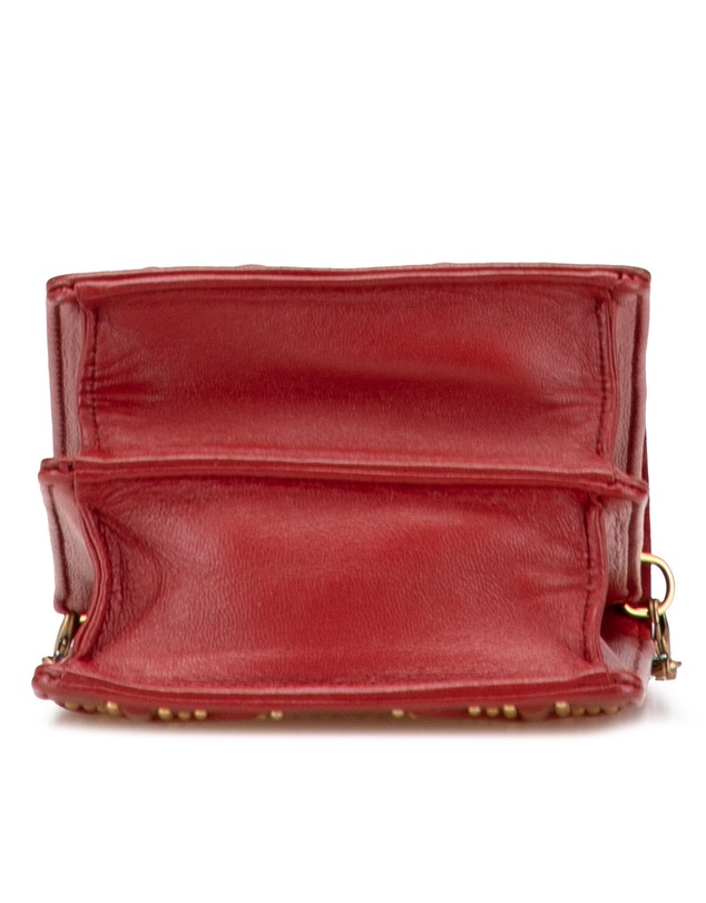 Pre-Loved by Azura Reborn - Pre-Loved Studded Lambskin Vertical Diorama Crossbody