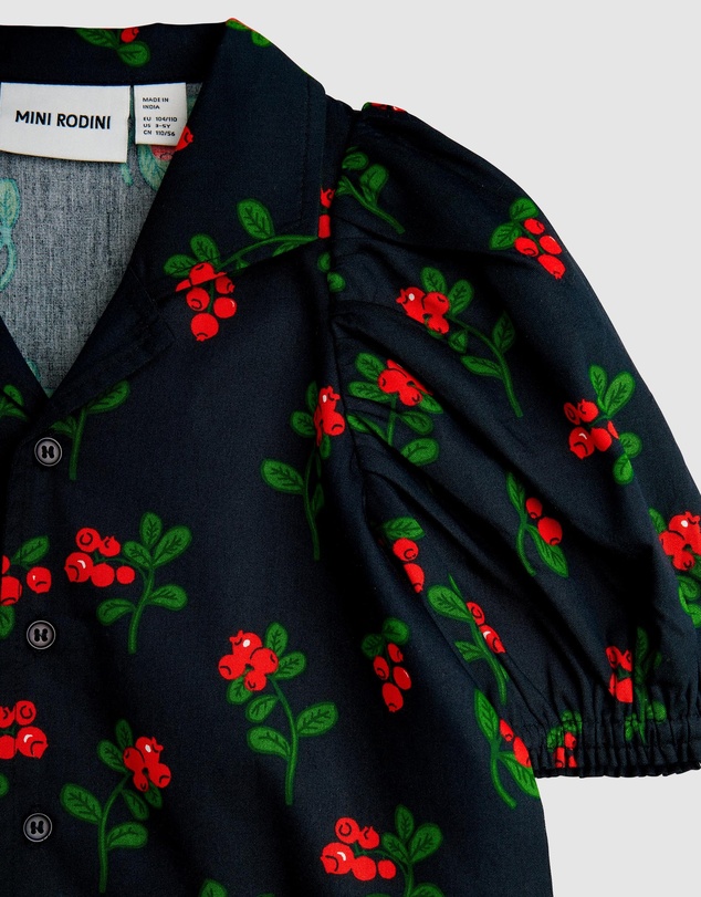 Mini Rodini - Lingonberries All Over Print Woven Blouse - Babies-Kids