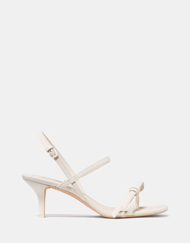 Kate Spade - Loop Smooth Leather Kitten Heel Sandals