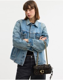 Coach - Loved Leather Quilted Tabby Shoulder Bag 20 With Chain