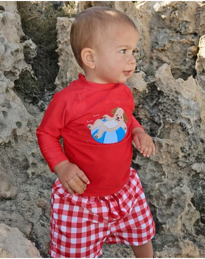 Purebaby - Board Short & Rashie Swim Set- Kids-Babies