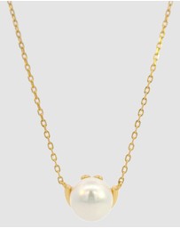 Georgini - Georgini Adagio Crescent Nine-2-Five Pearl Necklace Gold