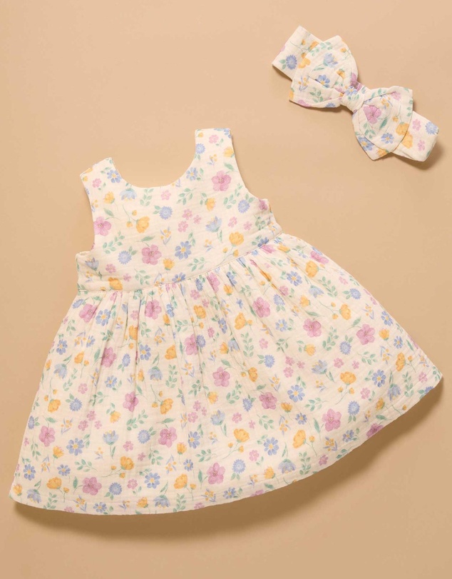 Purebaby - Sofia Bow Dress -Kids-Babies