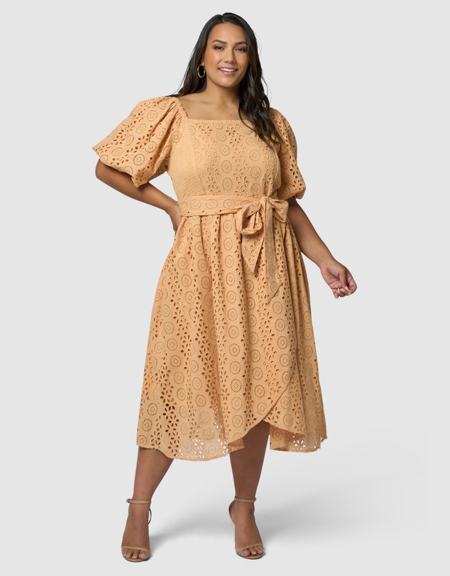 Something 4 Olivia - Eliza Broderie Midi Dress