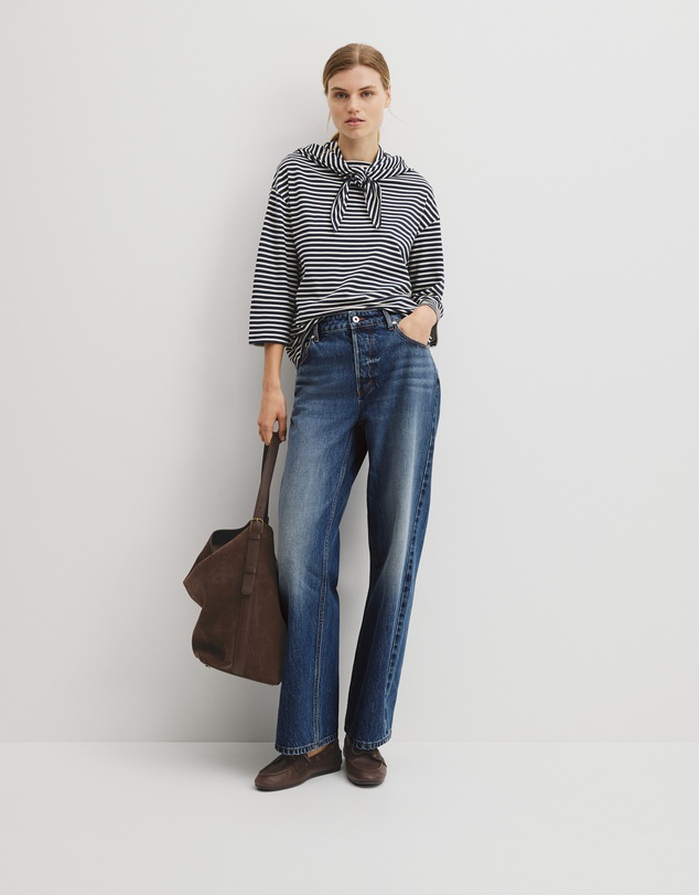 Country Road - Australian Cotton Scarf Crop Sleeve T-shirt