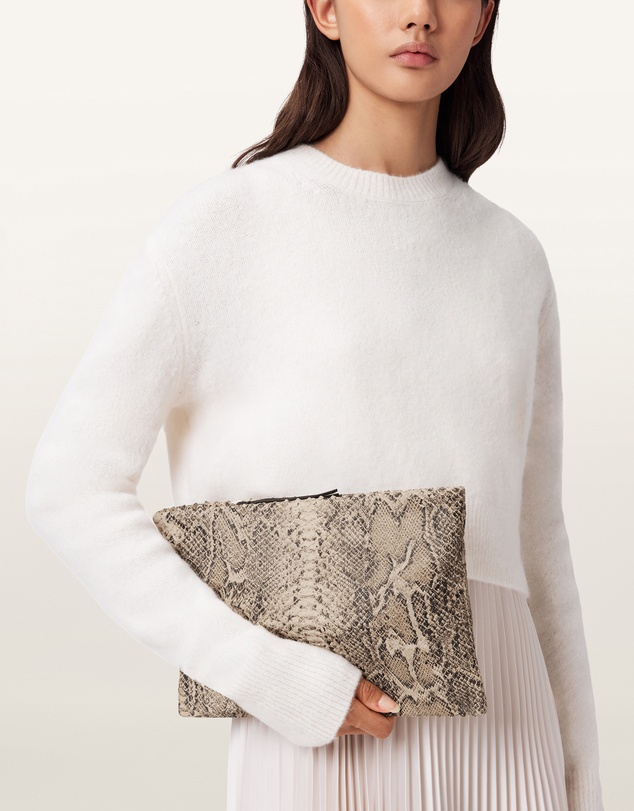 AllSaints - Bettina Snake Clutch