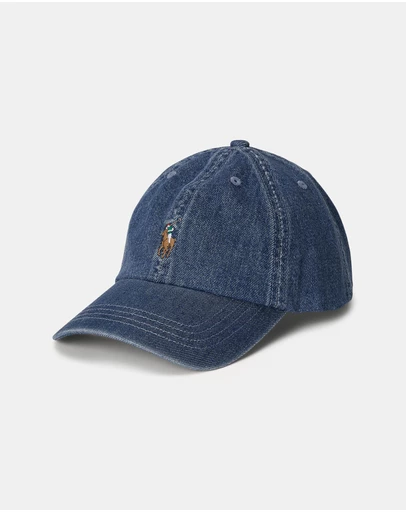 Polo Ralph Lauren - Indigo Cotton Denim Ball Cap - ICONIC EXCLUSIVE - Babies-Kids